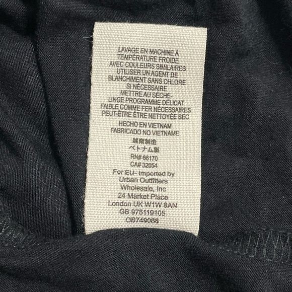 Free People Women's Keepin' On Twist Front Button Tie Sleeve Top Black Size XS - Picture 10 of 11